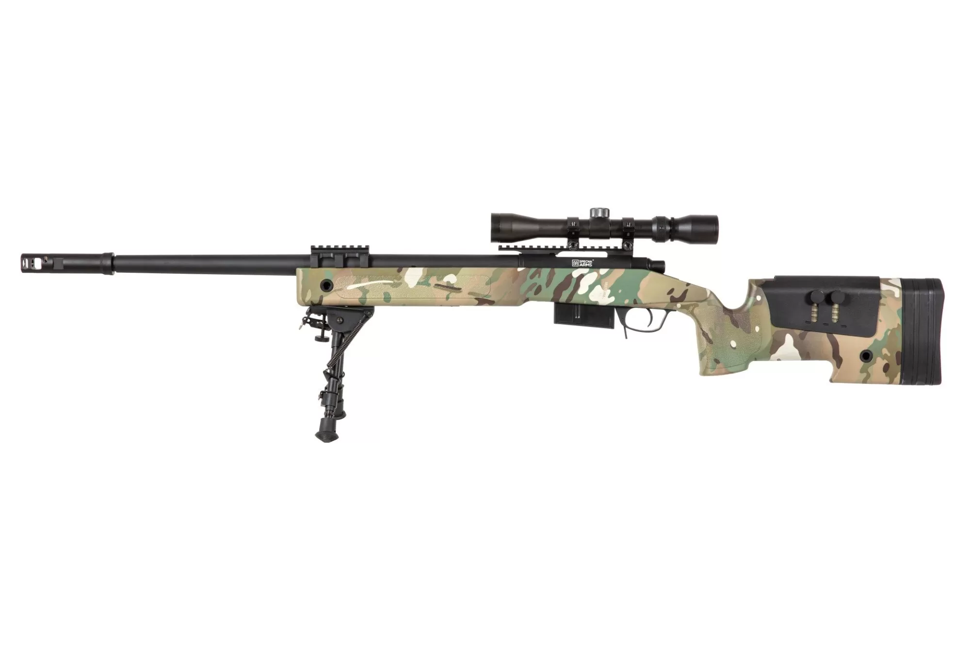 Airsoftová odstřelovací puška - SA- S03 CORE™ High Velocity s optikou a dvojnožkou - MC