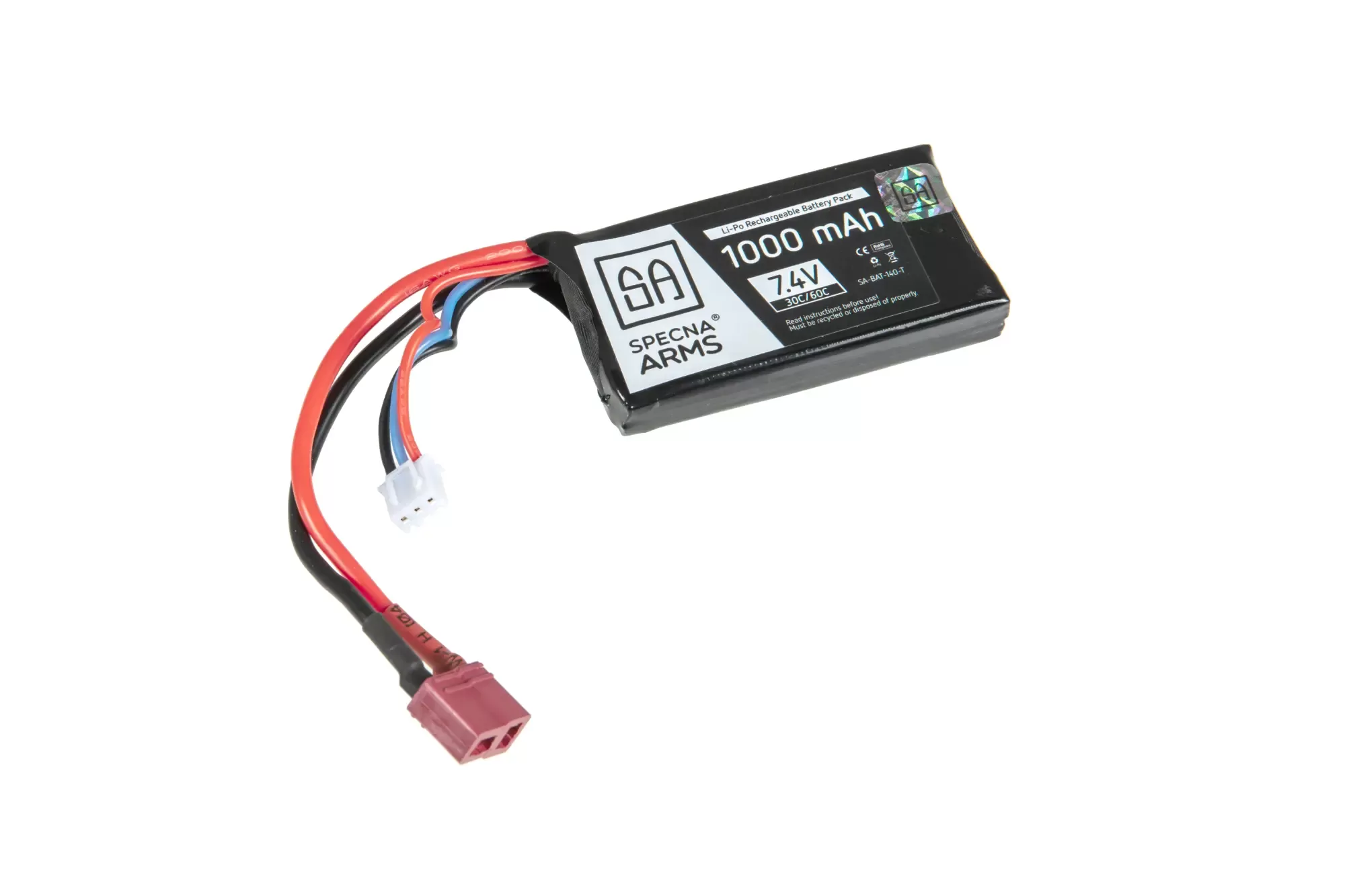 LiPo baterie 7,4V 1000mAh 30/60C (PEQ) - T-Connect (Deans)