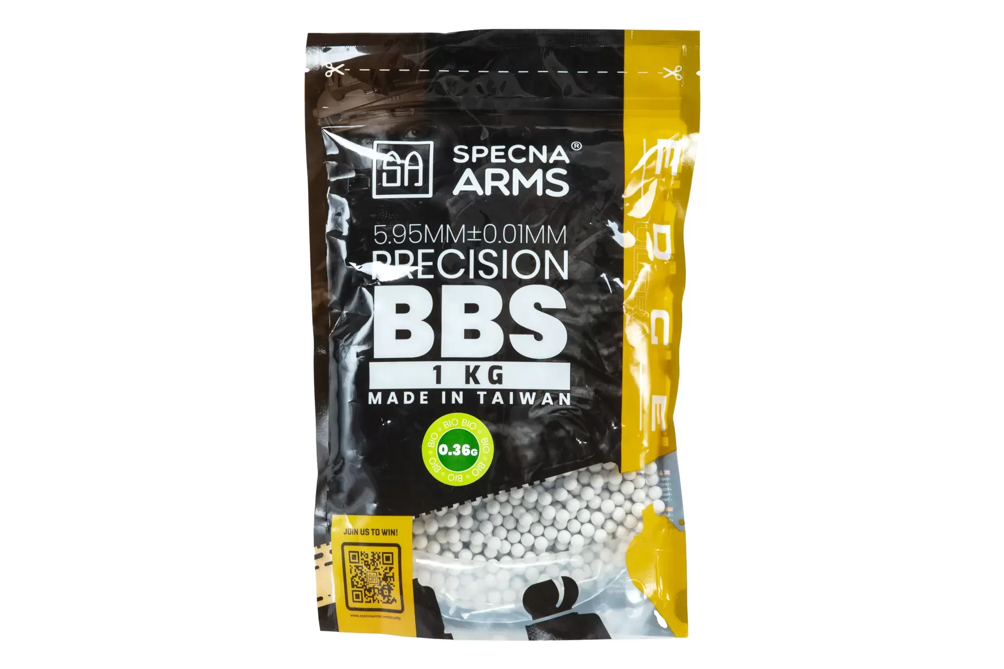 Airsoftové kuličky Přesné 0,36g Specna Arms EDGE ULTRA™ BIO 1 kg - Bílé