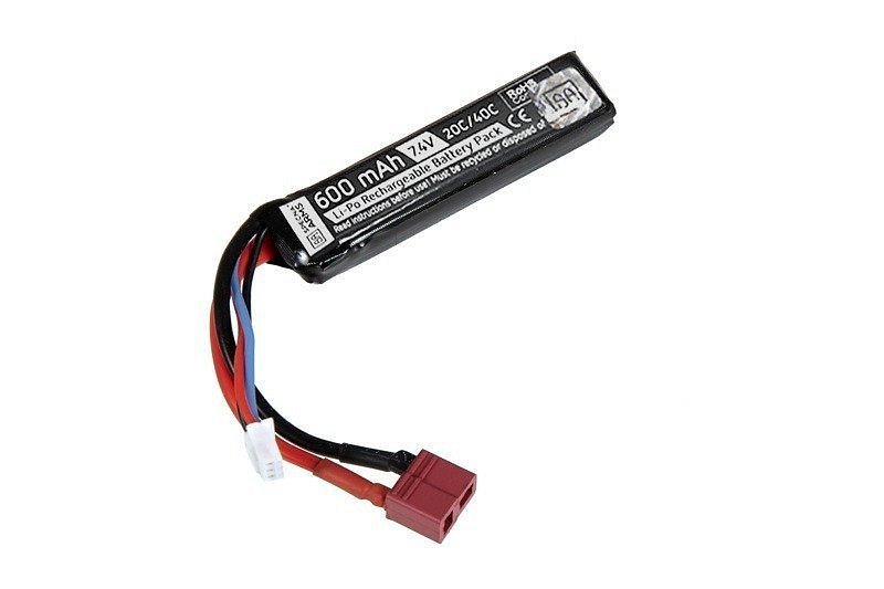 7,4V 600mAh 20/40C LiPo baterie pro PDW - T-Connect (Deans)