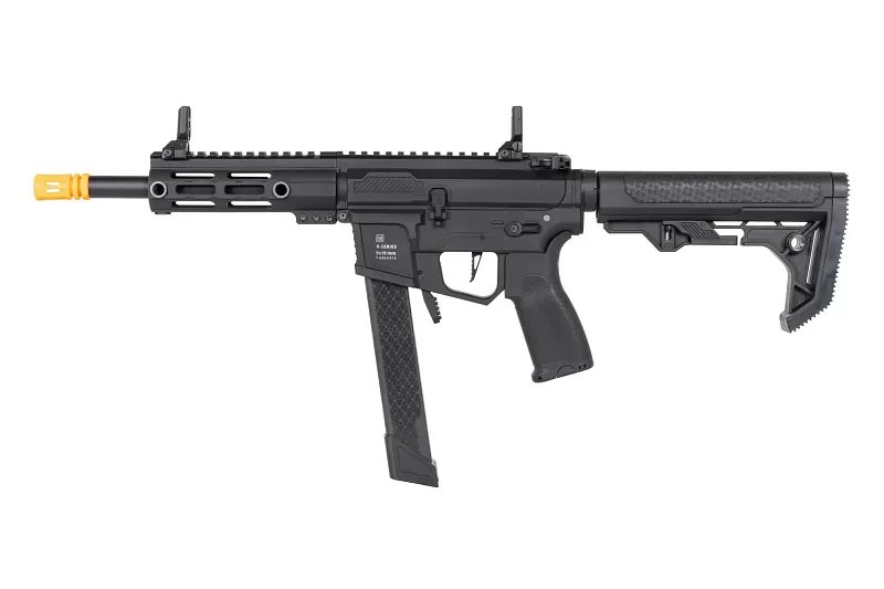 Airsoftová zbraň Specna Arms SA-FX01 FLEX™ HAL ETU (oranžové úsťové ústrojí) - černá