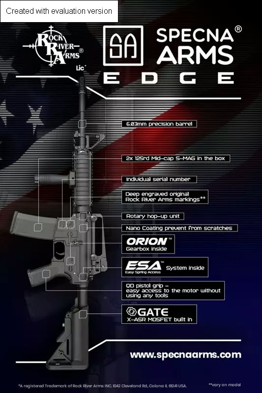 Airsoftová puška Specna Arms RRA SA-E02 EDGE™ - Černá