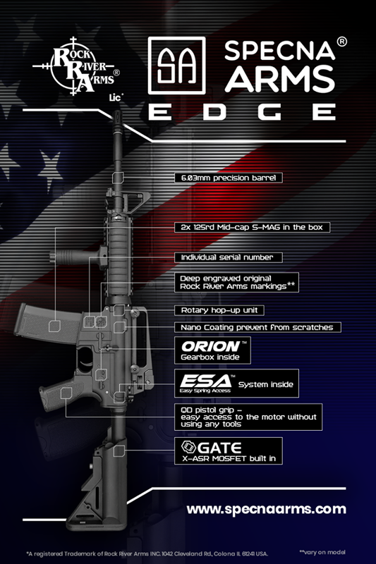 Airsoftová puška Specna Arms RRA SA-E02 EDGE™ - Černá
