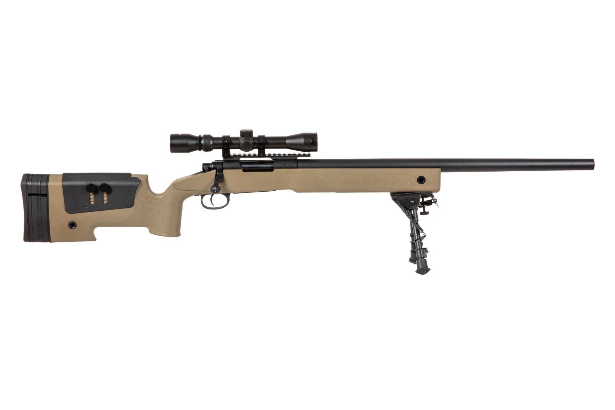 Airsoftová puška s optikou a dvojnožkou SA-S02 CORE™ - hnědá