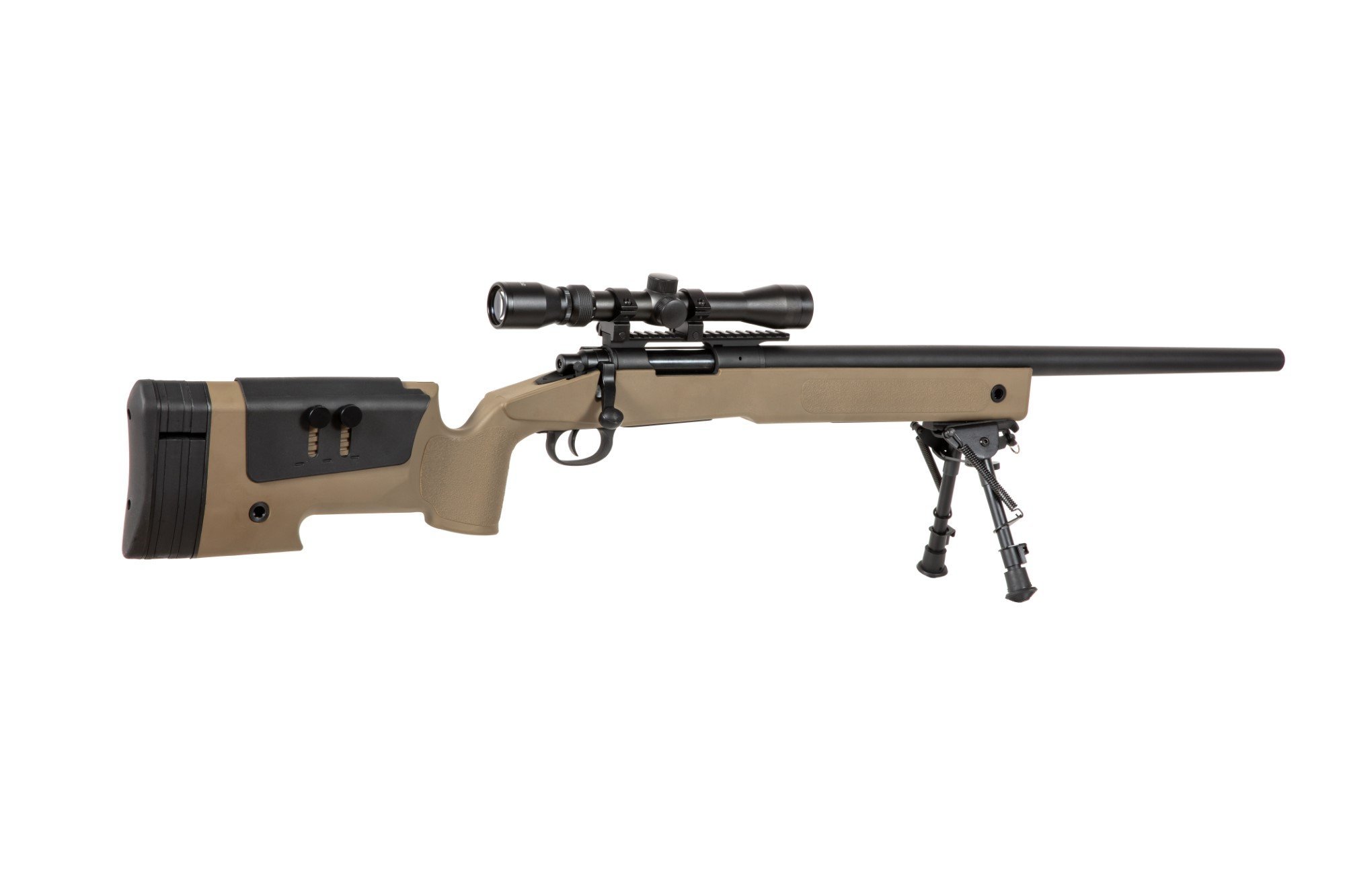 Airsoftová puška s optikou a dvojnožkou SA-S02 CORE™ - hnědá