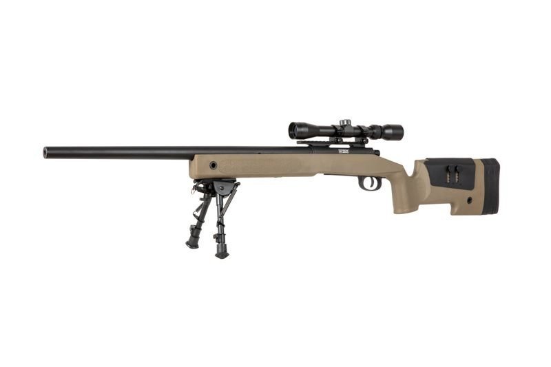 Airsoftová puška s optikou a dvojnožkou SA-S02 CORE™ - hnědá