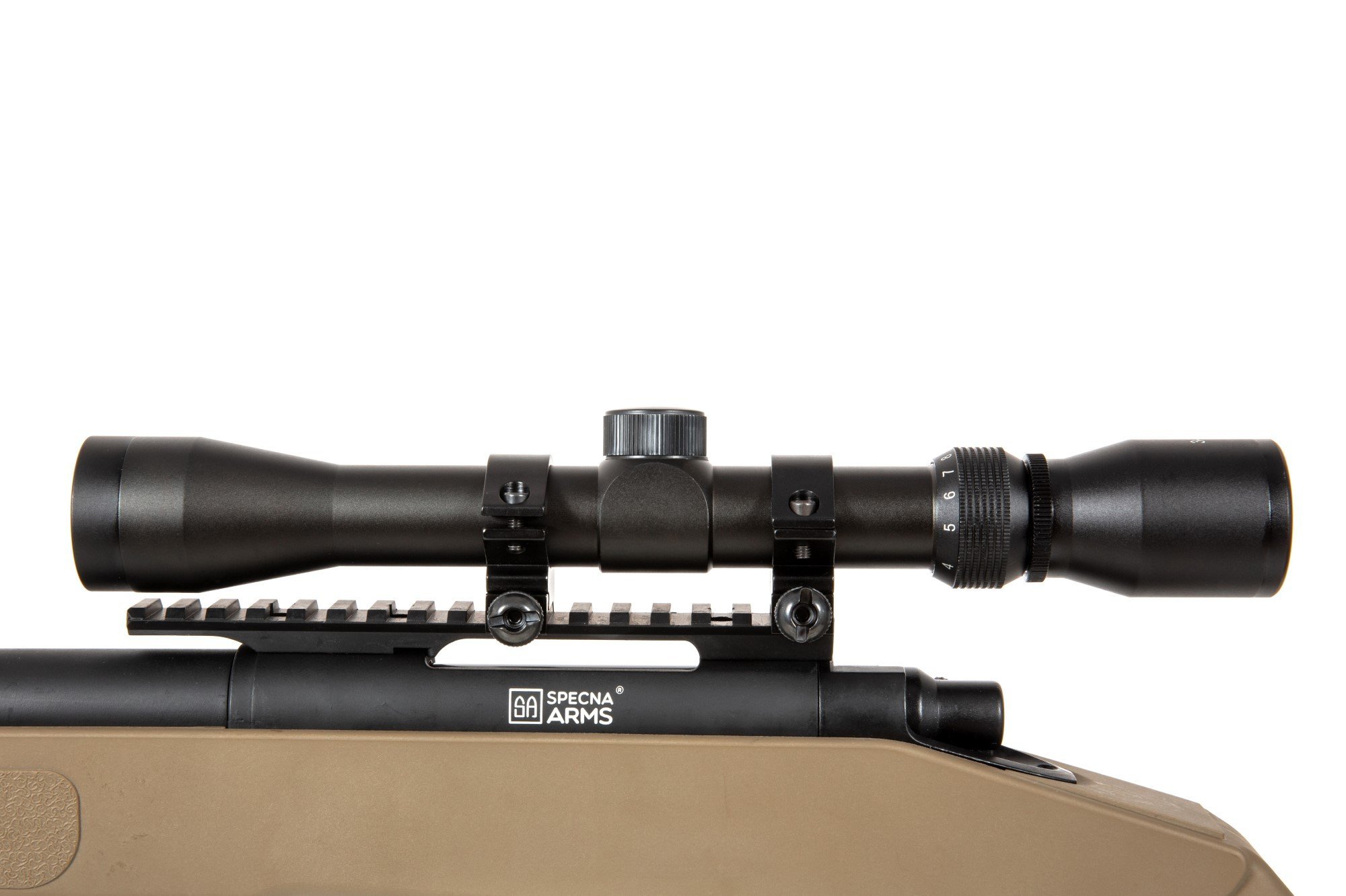 Airsoftová puška s optikou a dvojnožkou SA-S02 CORE™ - hnědá