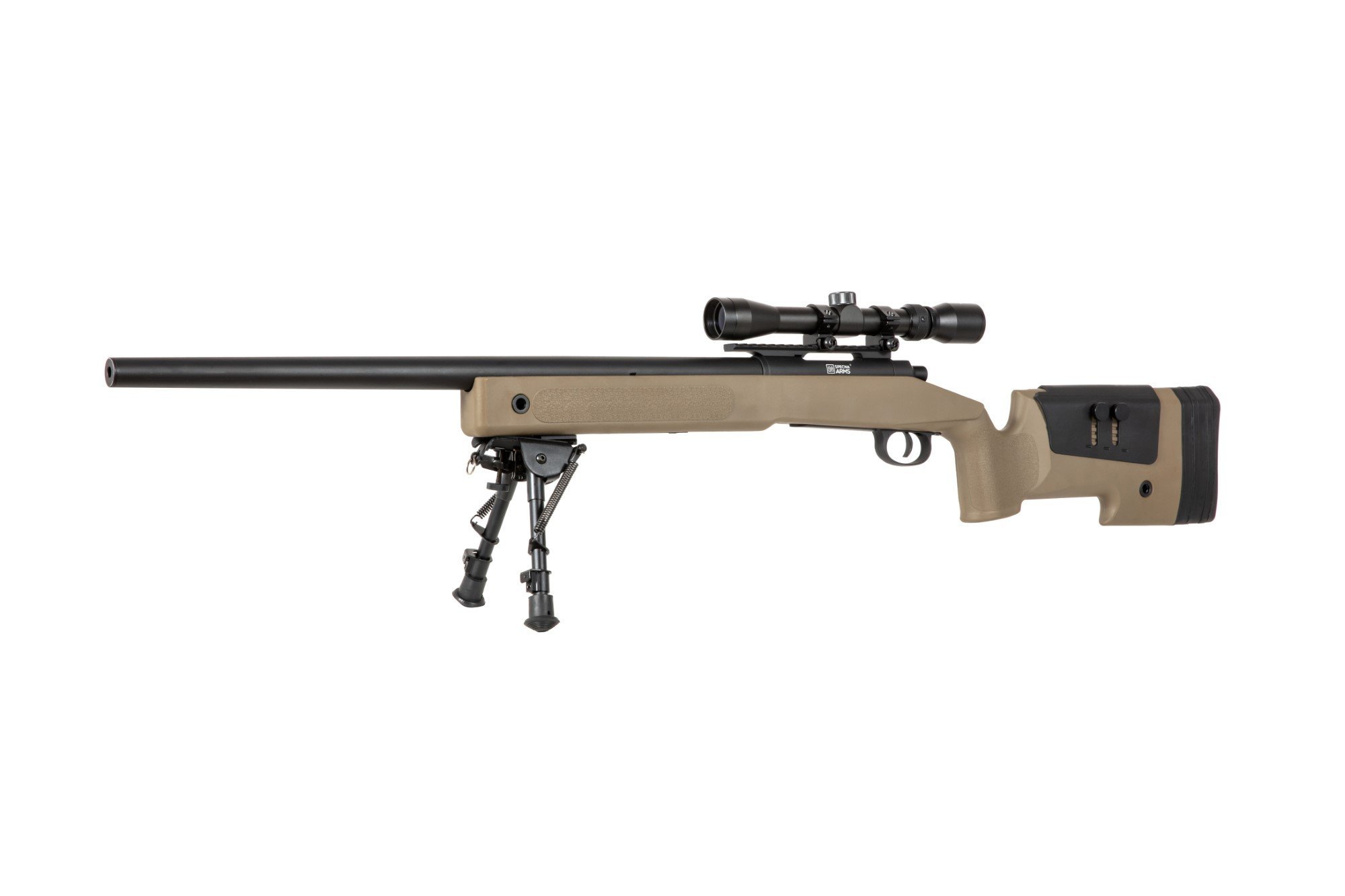 Airsoftová puška s optikou a dvojnožkou SA-S02 CORE™ - hnědá