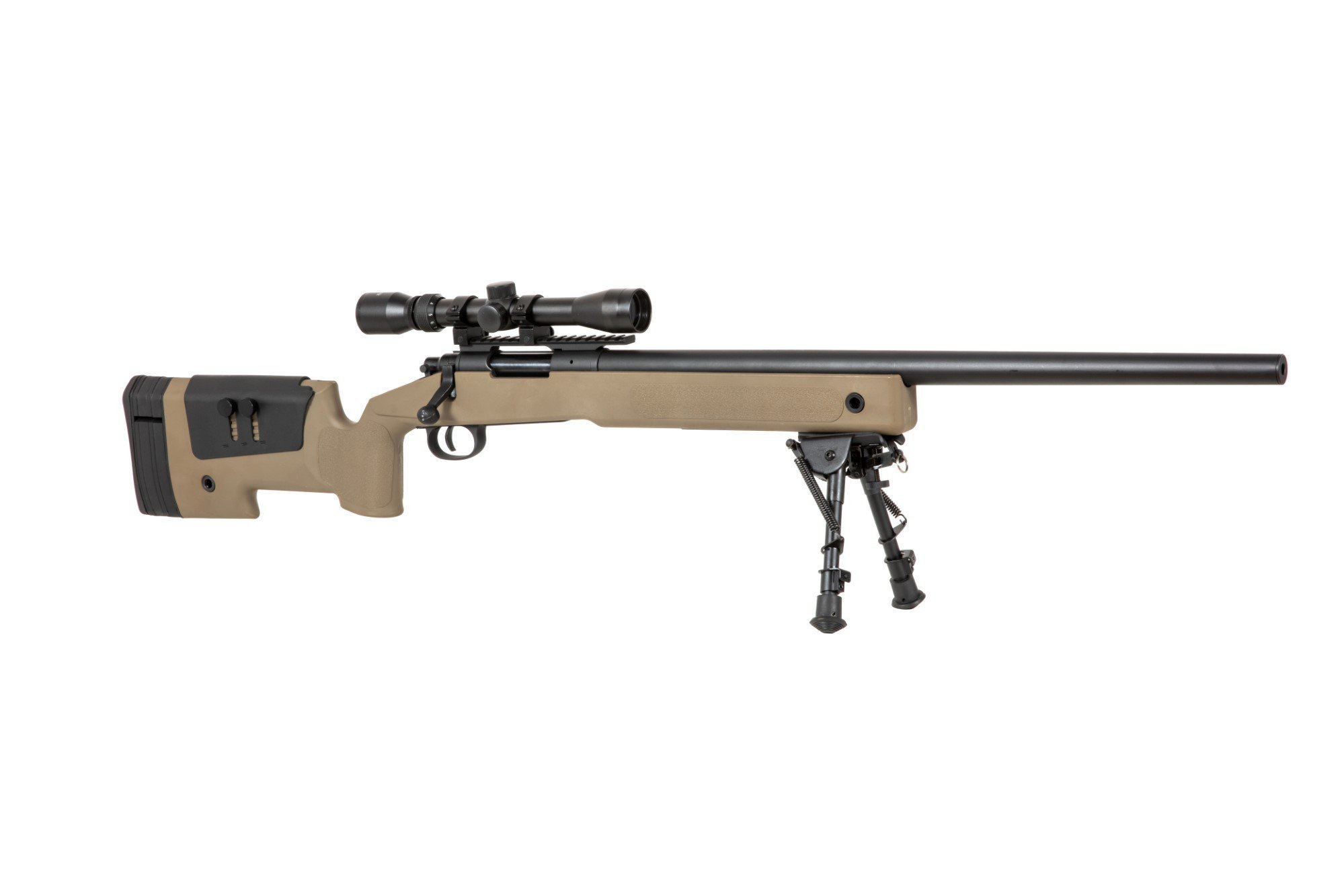 Airsoftová puška s optikou a dvojnožkou SA-S02 CORE™ - hnědá
