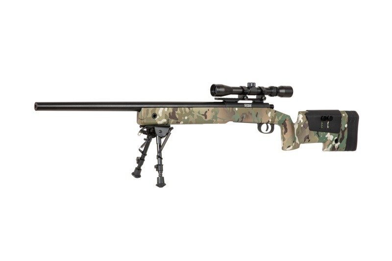 Airsoftová odstřelovací puška SA-S02 CORE™ s optikou a dvojnožkou - MC