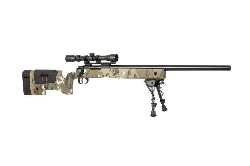 Airsoftová odstřelovací puška SA-S02 CORE™ s optikou a dvojnožkou - MC