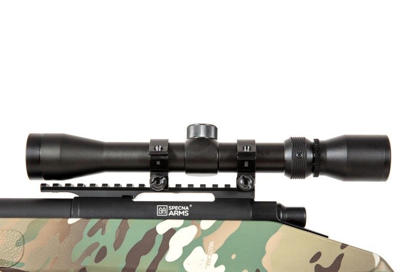Airsoftová odstřelovací puška SA-S02 CORE™ s optikou a dvojnožkou - MC