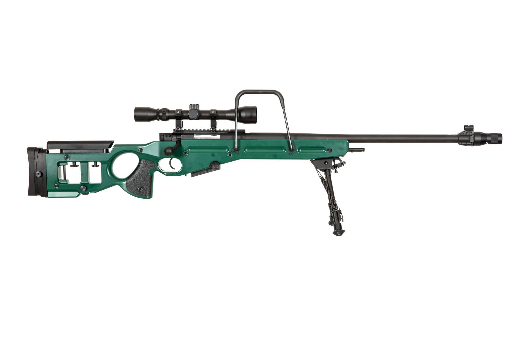 Airsoftová odstřelovací puška SV-98 CORE™ s optikou, dvojnožkou a tlumičem - ruská zelená