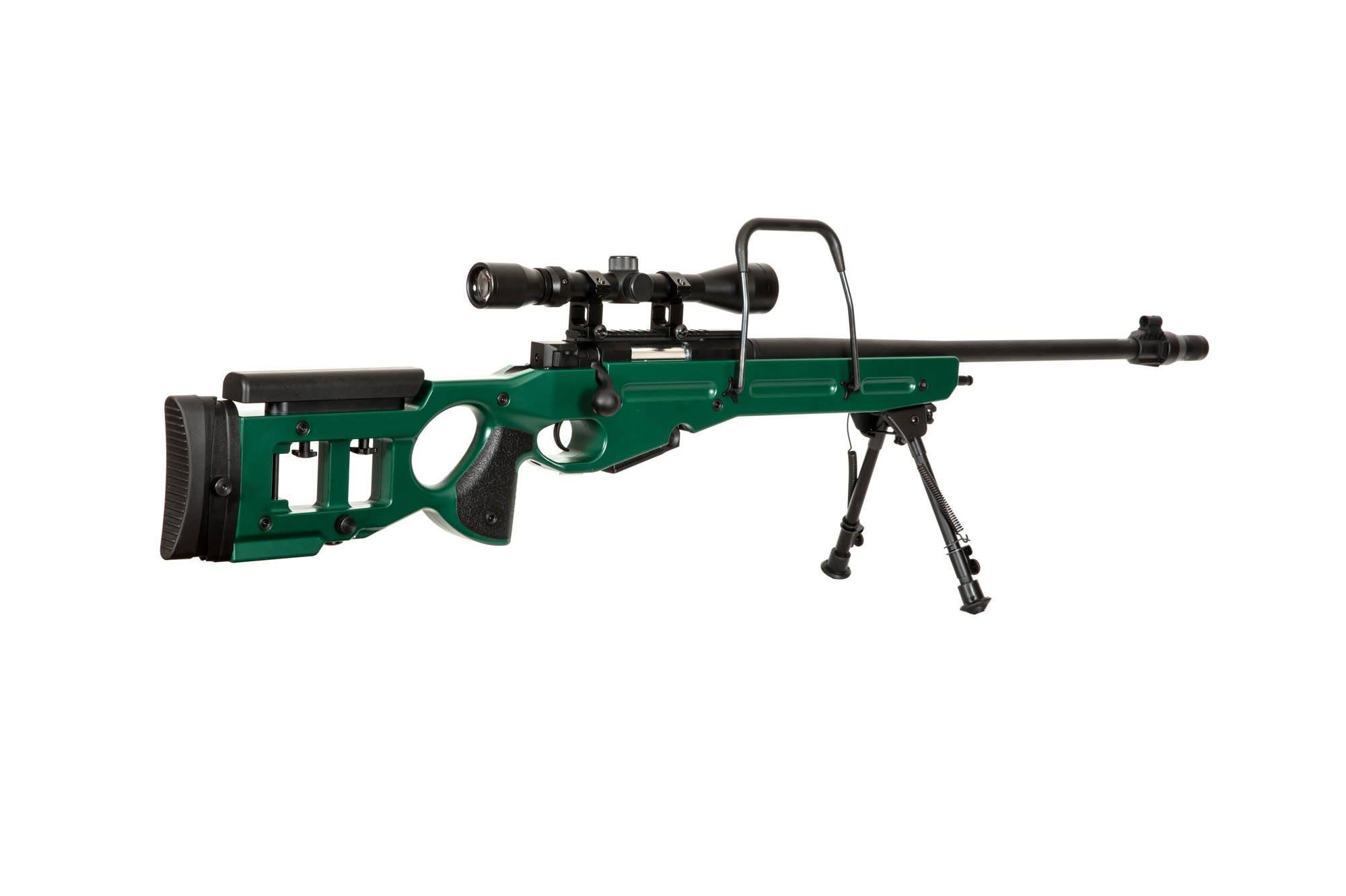 Airsoftová odstřelovací puška SV-98 CORE™ s optikou, dvojnožkou a tlumičem - ruská zelená