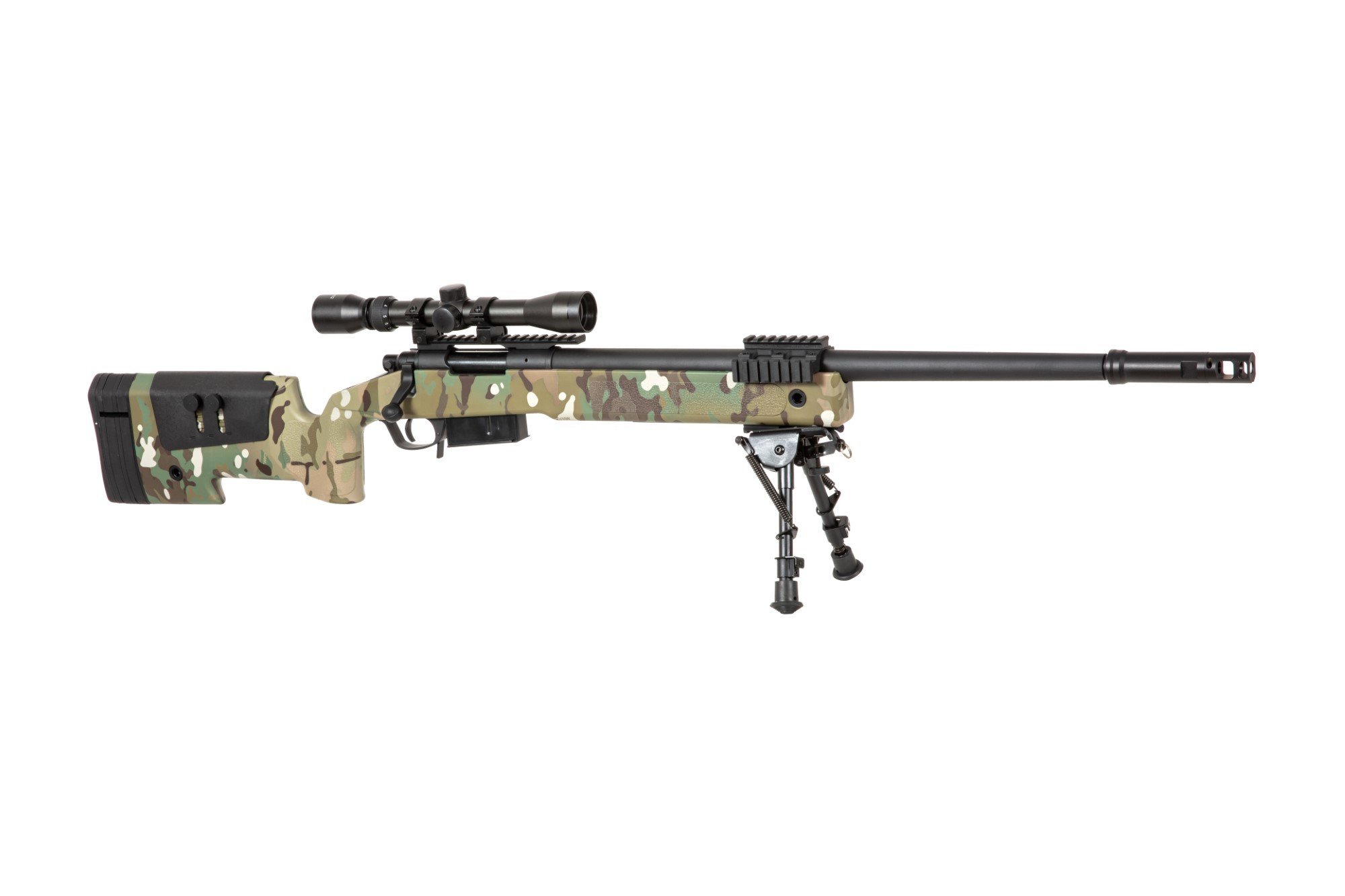 Airsoftová odstřelovací puška SA-S03 CORE™ High Velocity s optikou a dvojnožkou - MC