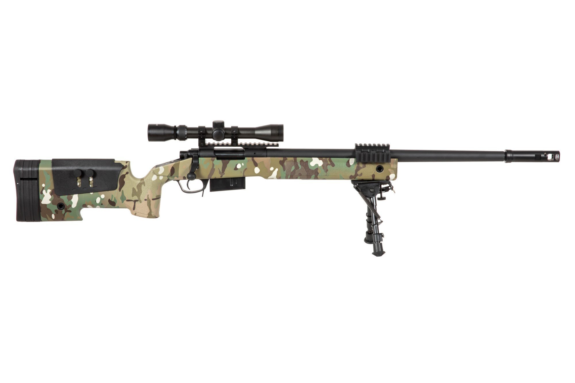 Airsoftová odstřelovací puška SA-S03 CORE™ High Velocity s optikou a dvojnožkou - MC
