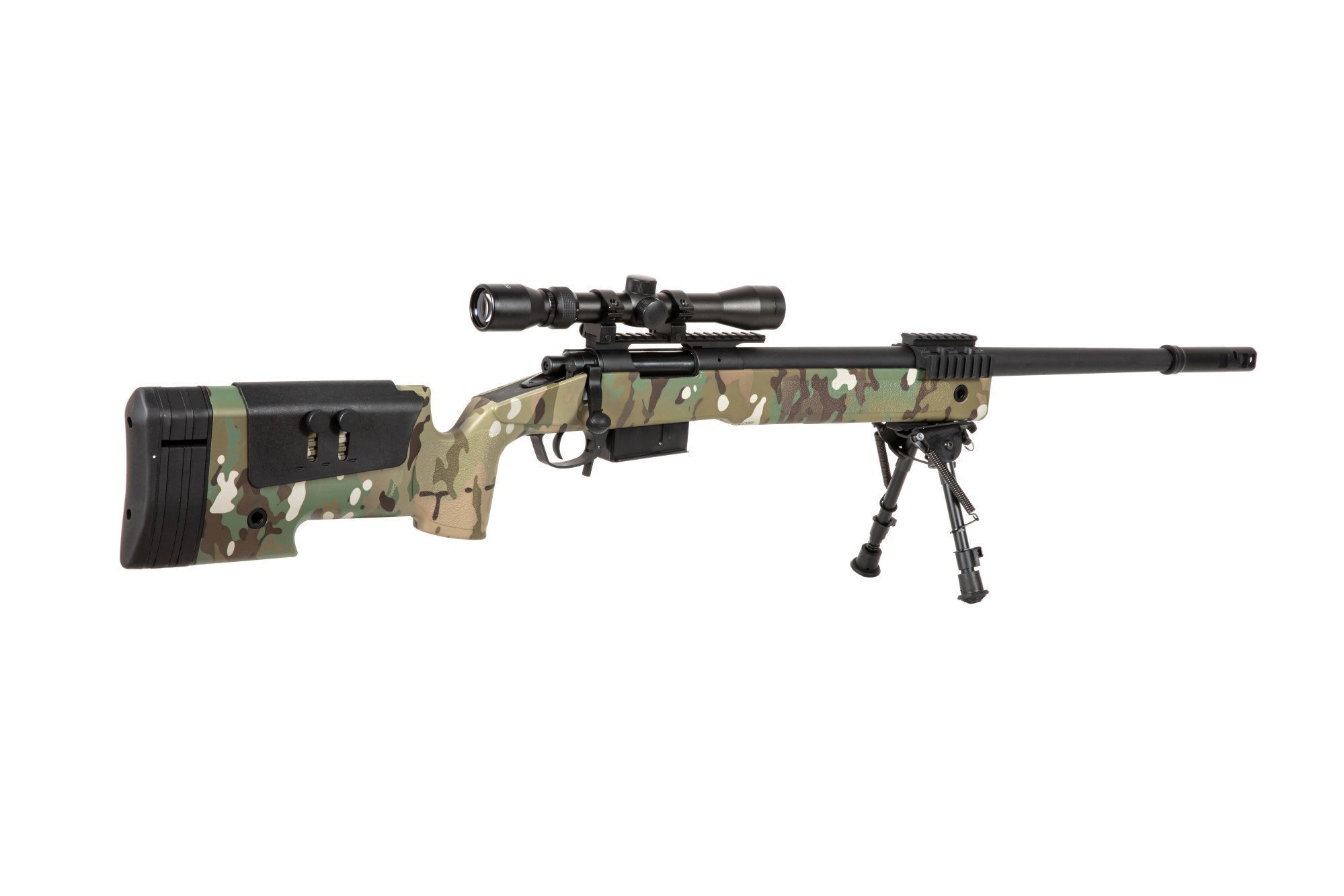 Airsoftová odstřelovací puška SA-S03 CORE™ High Velocity s optikou a dvojnožkou - MC