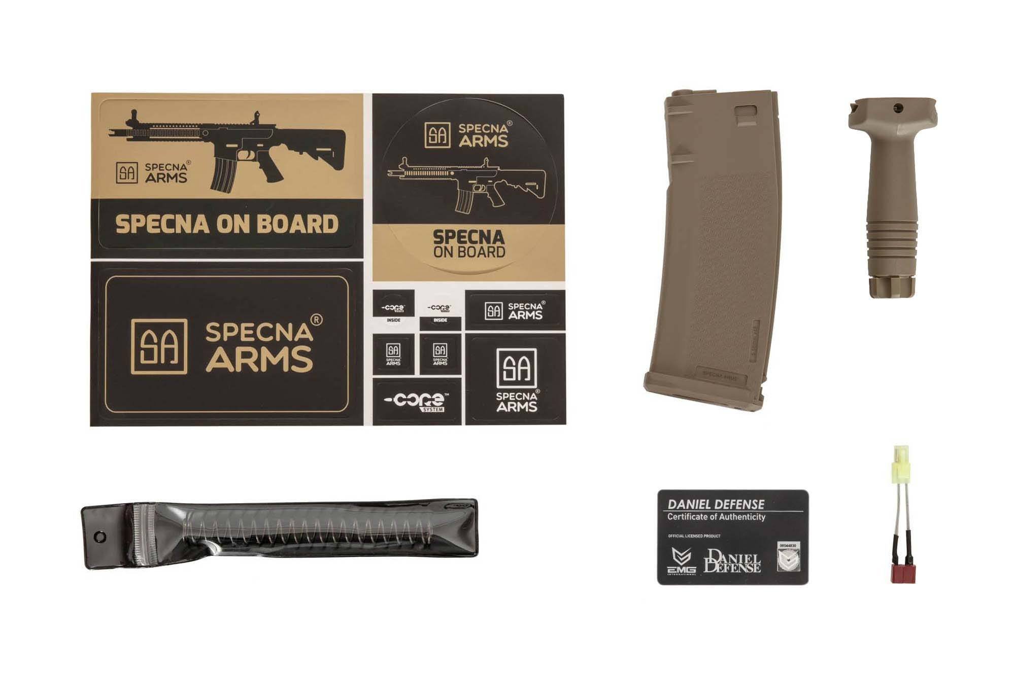 Airsoftová puška Daniel Defense® MK18 SA-C19 CORE™ X-ASR™ - Hnědá