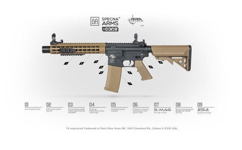 Airsoftová zbraň SA-C09 CORE™ X-ASR™ - Half-Tan