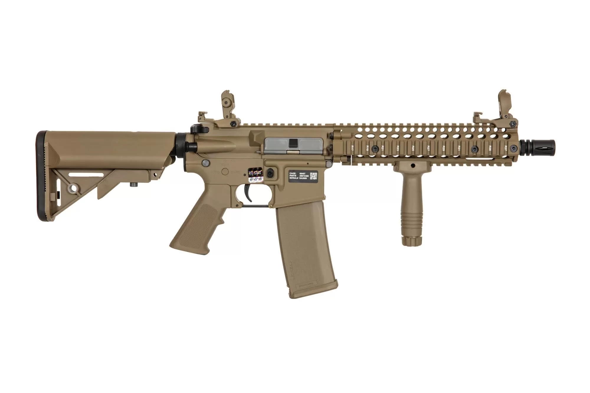 Airsoftová puška Daniel Defense® MK18 SA-C19 CORE™ X-ASR™ - Hnědá