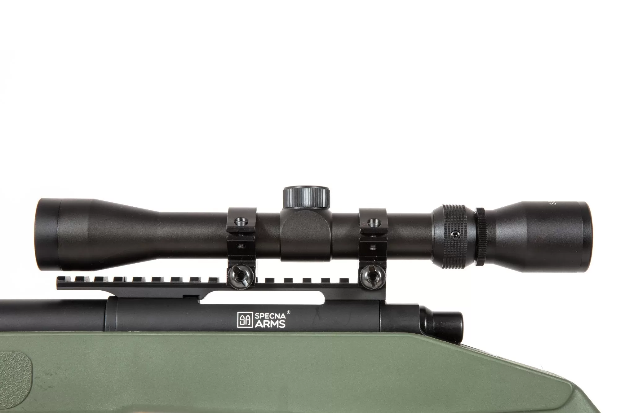 Airsoftová puška SA-S02 CORE™ High Velocity s optikou a dvojnožkou - olivově zelená