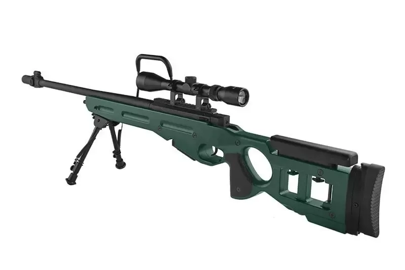 Airsoftová odstřelovací puška SV-98 CORE™ s optikou a dvojnožkou - ruská zelená