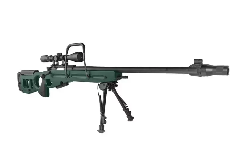 Airsoftová odstřelovací puška SV-98 CORE™ s optikou a dvojnožkou - ruská zelená
