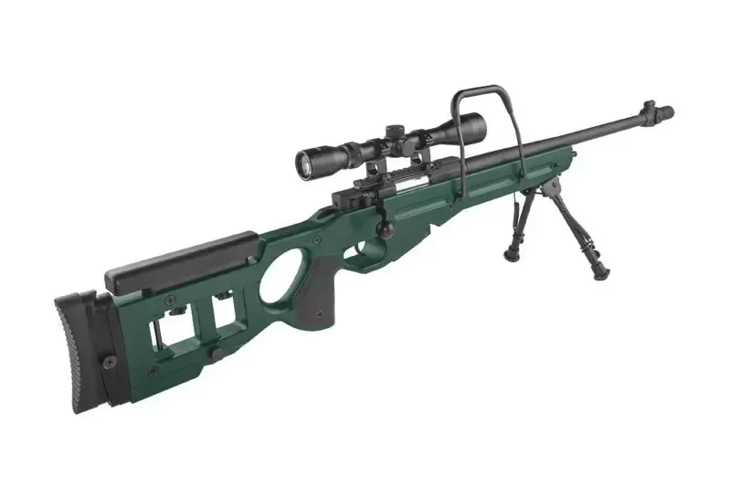 Airsoftová odstřelovací puška SV-98 CORE™ s optikou a dvojnožkou - ruská zelená