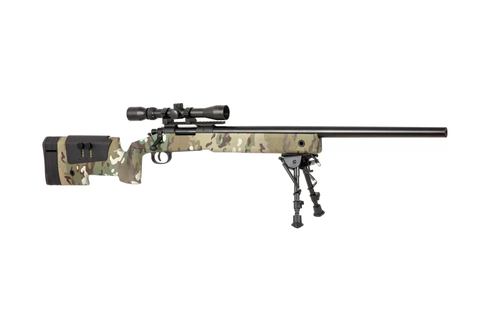 Airsoftová odstřelovací puška SA-S02 CORE™ s optikou a dvojnožkou - MC
