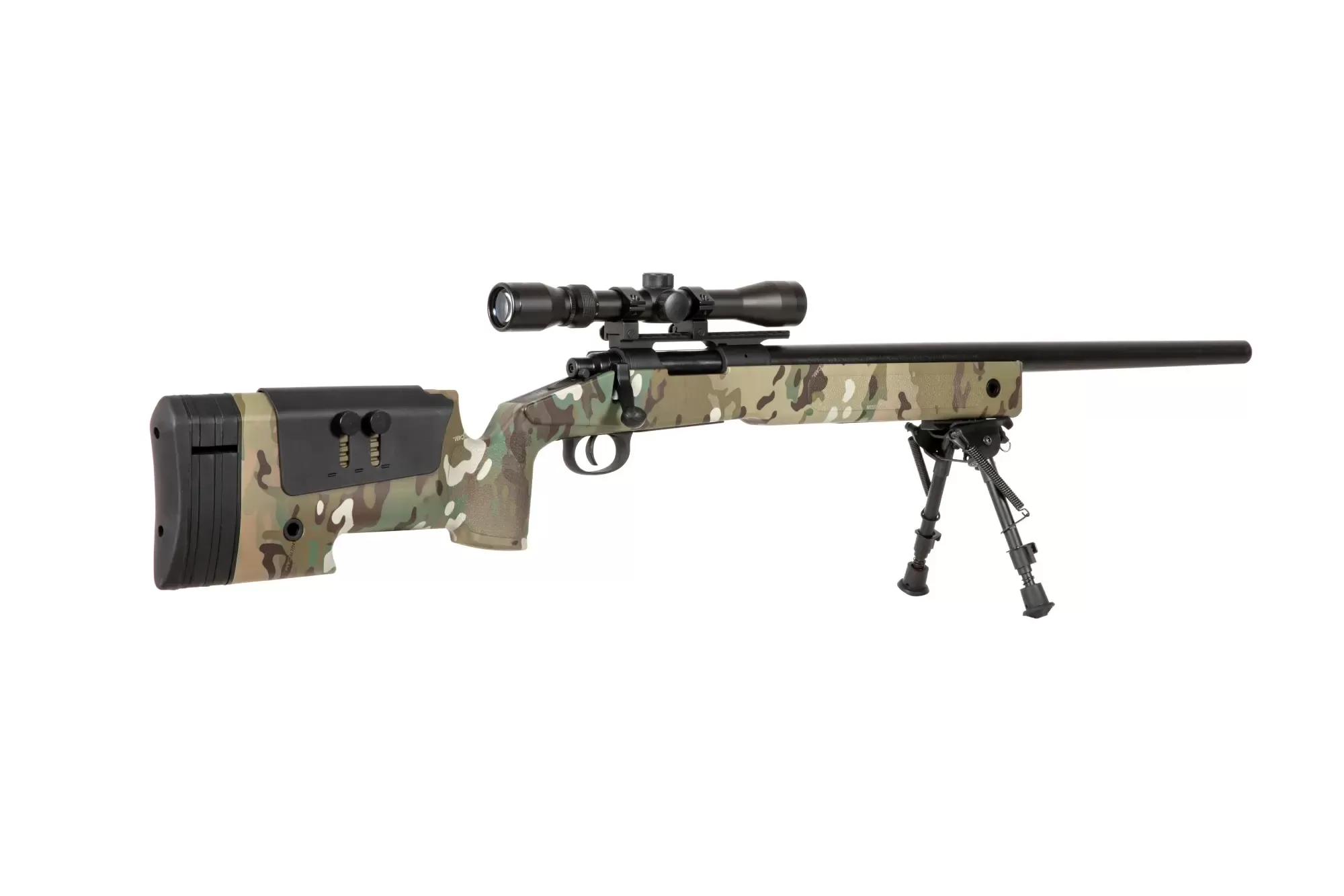 Airsoftová odstřelovací puška SA-S02 CORE™ s optikou a dvojnožkou - MC