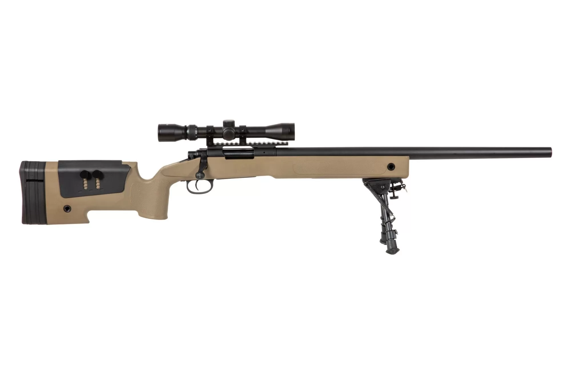 Airsoftová puška s optikou a dvojnožkou SA-S02 CORE™ - hnědá