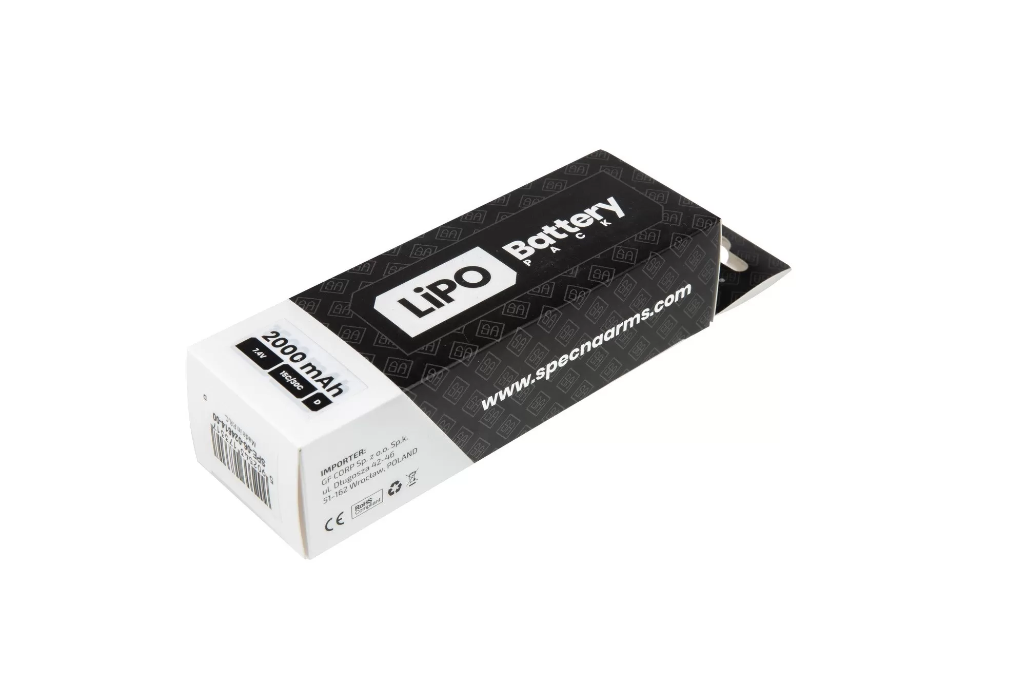 7,4V 2000mAh 15/30C LiPo baterie - T-Connect (Deans)