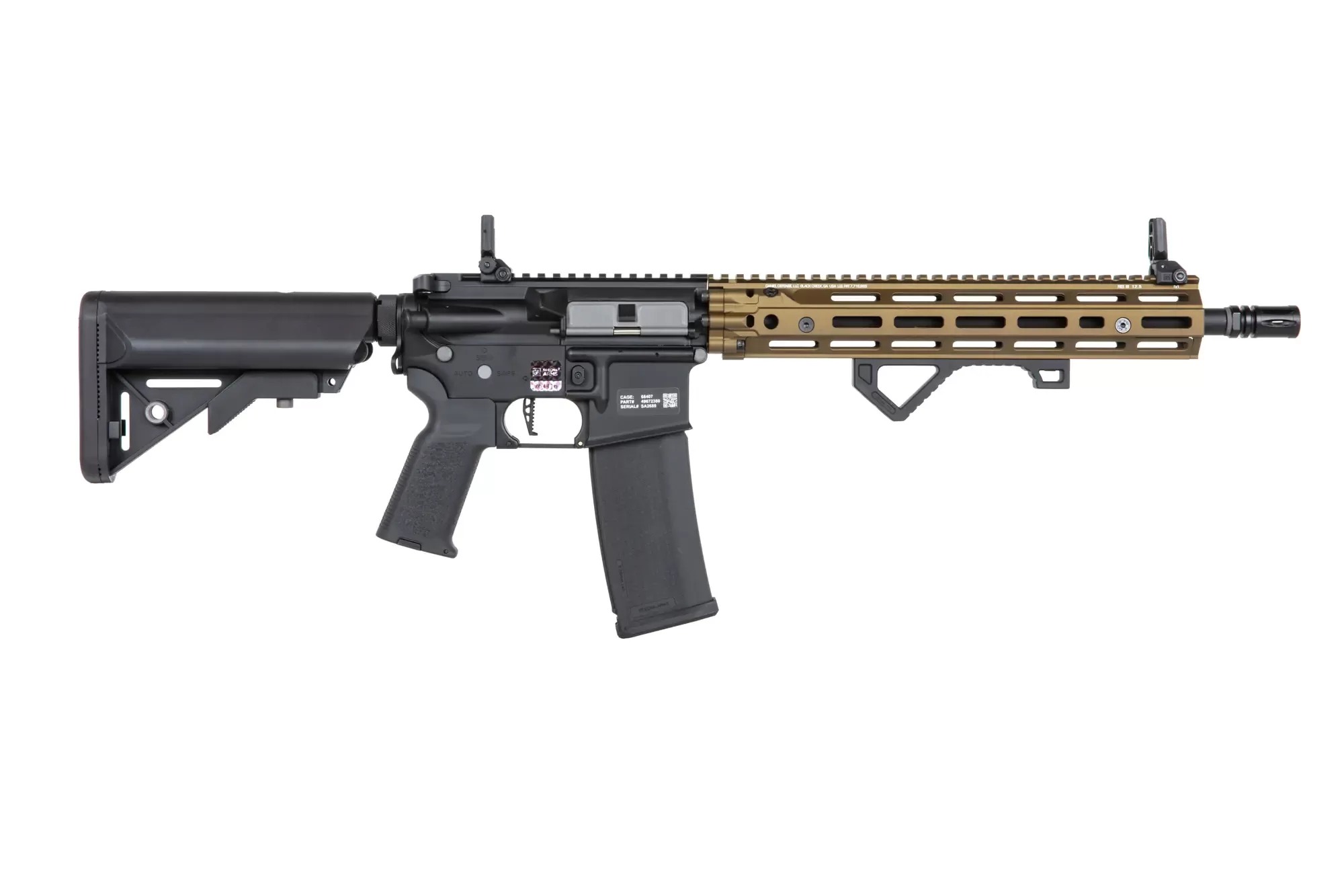 Airsoftová puška Specna Arms Daniel Defense® RIS III 12,5'' SA-P28 Prime™ Aster II ETU s bezkartáčovým motorem - Chaos Bronze