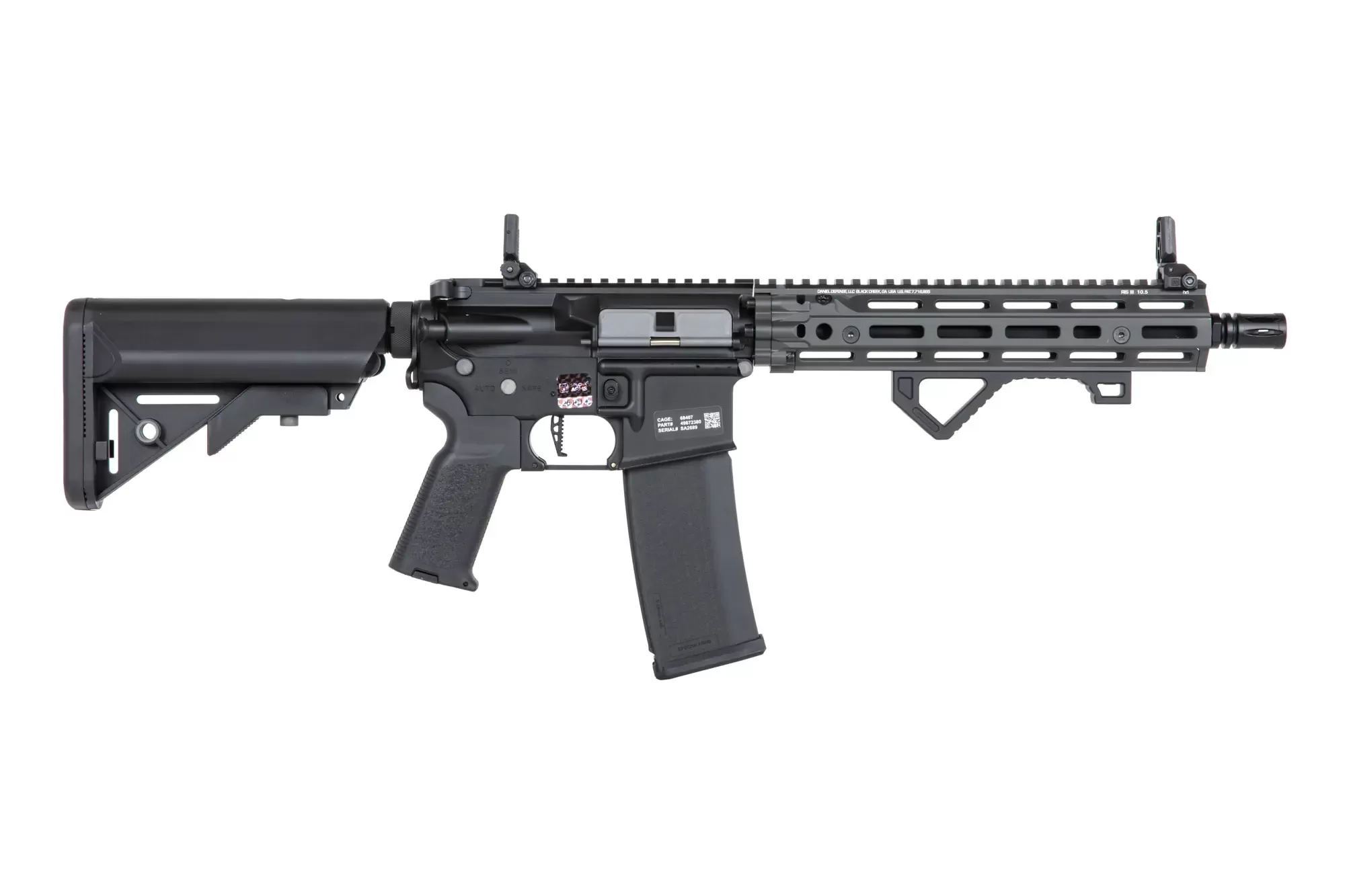 Airsoftová puška Specna Arms Daniel Defense® RIS III 10,5'' SA-P27 PRIME™ Aster II ETU s bezkartáčovým motorem - šedá
