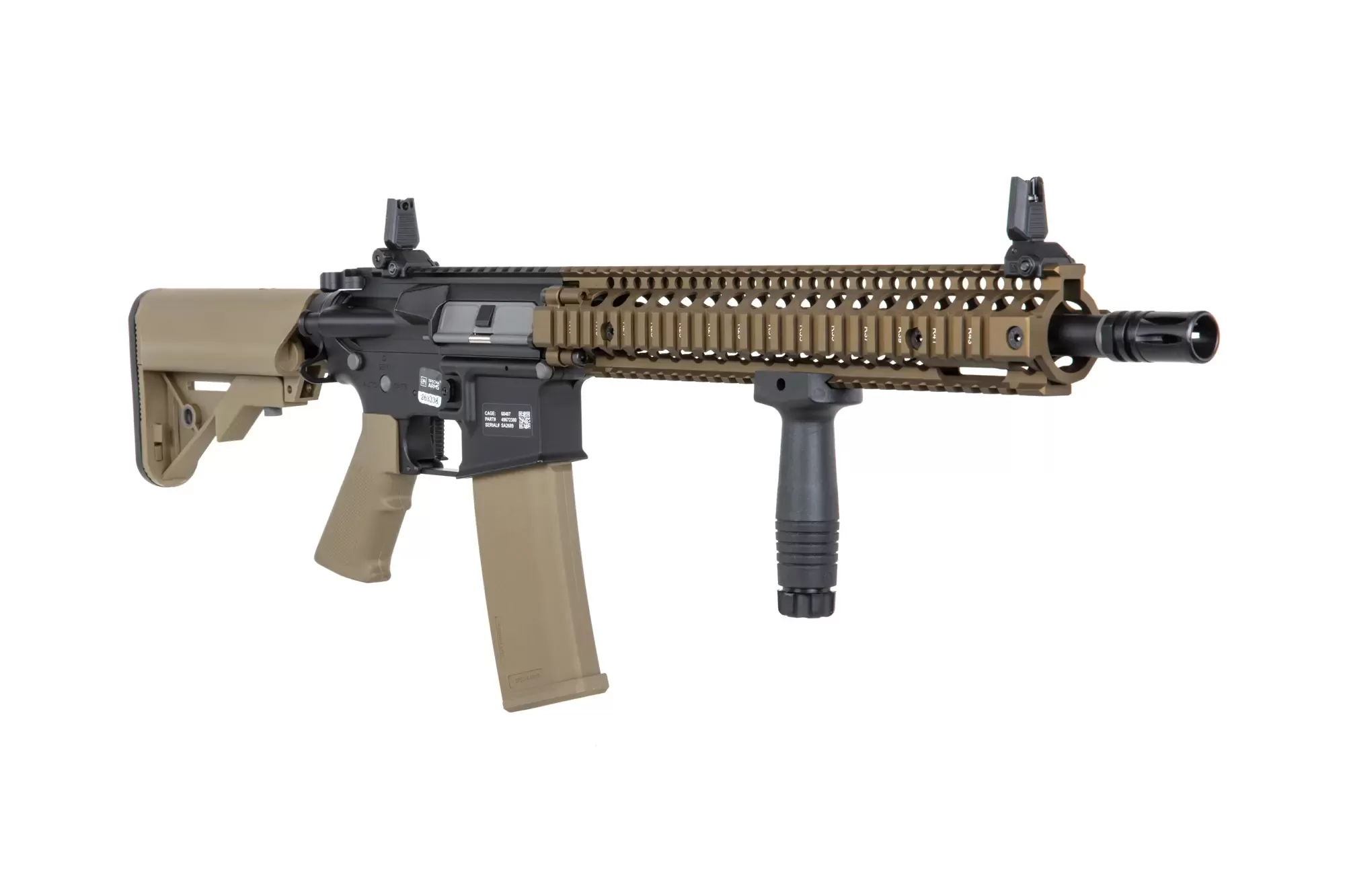Airsoftová puška Specna Arms Daniel Defense® MK18 SA-P26 Prime™ Aster II ETU s bezkartáčovým motorem - Chaos Bronze