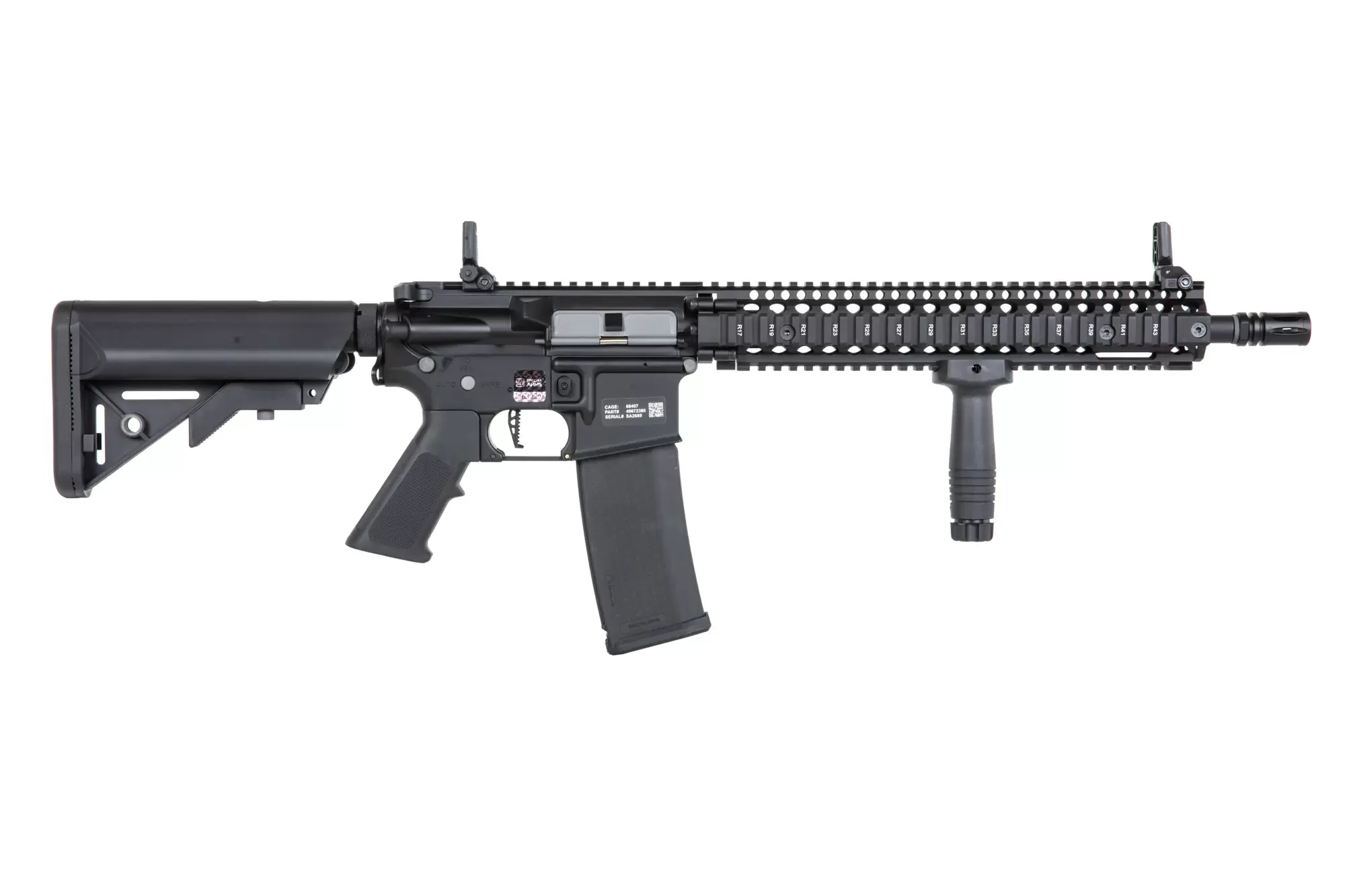 Airsoftová puška Specna Arms Daniel Defense® MK18 SA-P26 Prime™ Aster II ETU s bezkartáčovým motorem - černá