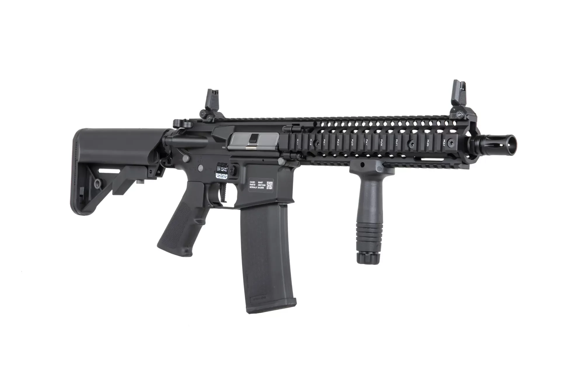 Airsoftová puška Specna Arms Daniel Defense® MK18 SA-P19 Prime™ Aster II ETU s bezkartáčovým motorem - černá
