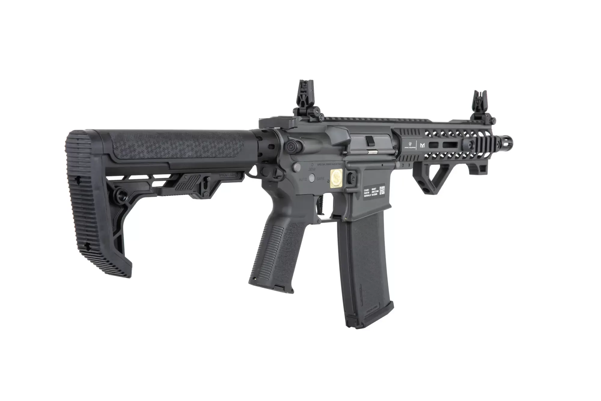 Airsoftová puška Specna Arms RRA SA-P17 Prime™ Light Ops Stock Aster II ETU s bezkartáčovým motorem - šedá