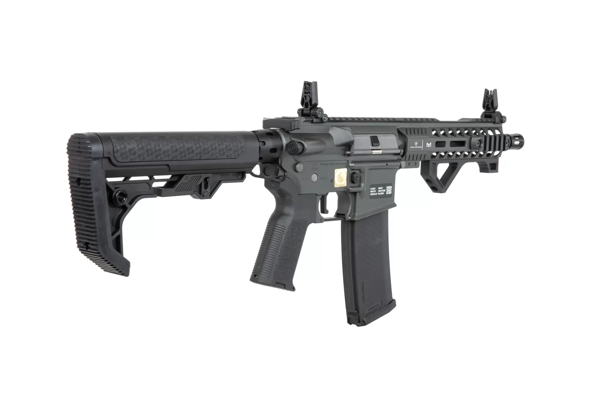 Airsoftová puška Specna Arms RRA SA-P17 Prime™ Light Ops Stock Kestrel™ ETU s bezkartáčovým motorem - šedá
