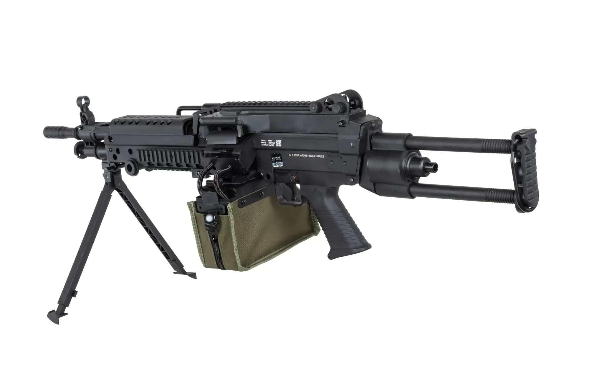 Airsoftový kulomet Specna Arms SA-F249 PARA FLEX™ GATE X-ASR™ - Černý