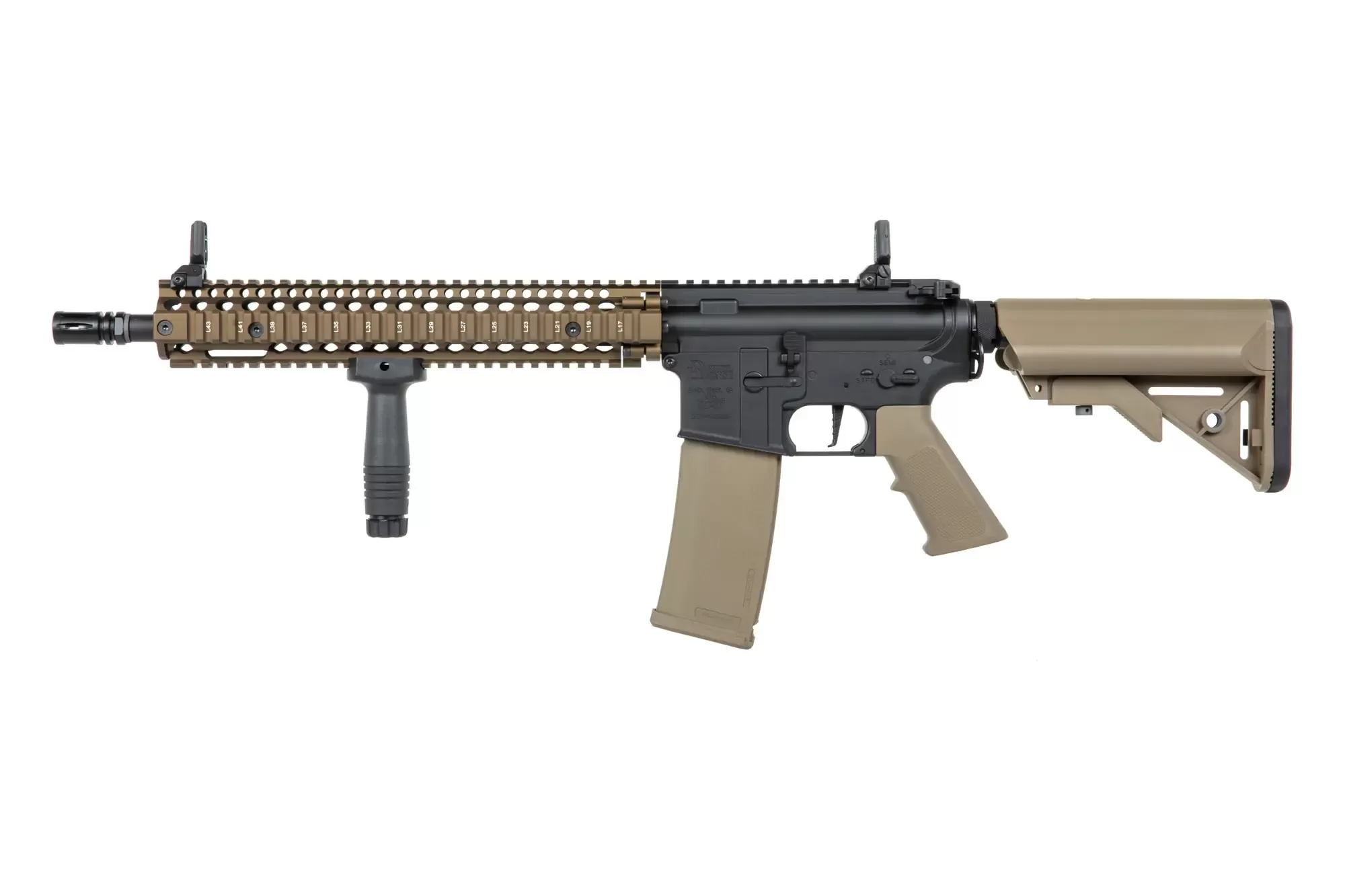 Airsoftová puška Specna Arms Daniel Defense® MK18 SA-P26 Prime™ HAL™ ETU s bezkartáčovým motorem - Chaos Bronze