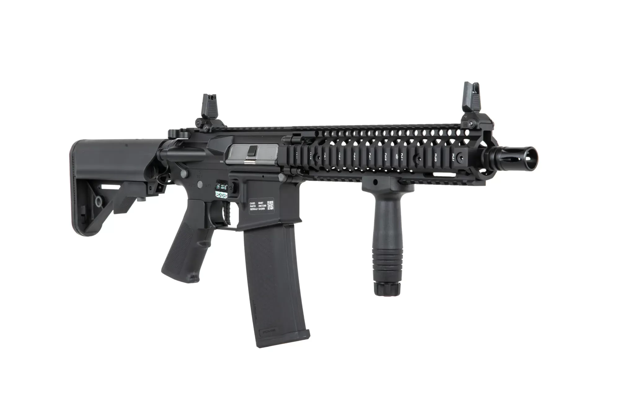 Airsoftová puška Specna Arms Daniel Defense® MK18 SA-P19 Prime™ HAL™ ETU s bezkartáčovým motorem - černá