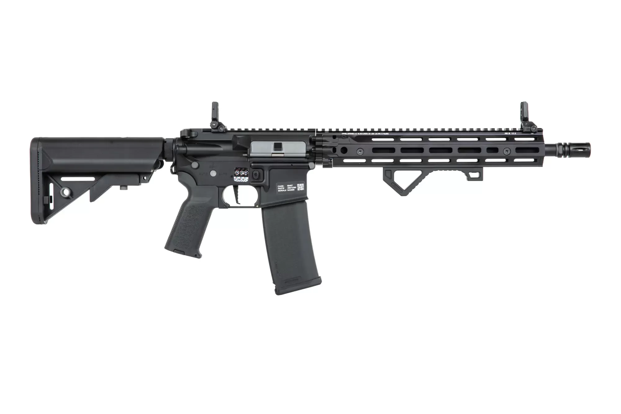 Airsoftová puška Specna Arms Daniel Defense® RIS III 12,5'' SA-P28 Prime™ HAL™ ETU s bezkartáčovým motorem - černá
