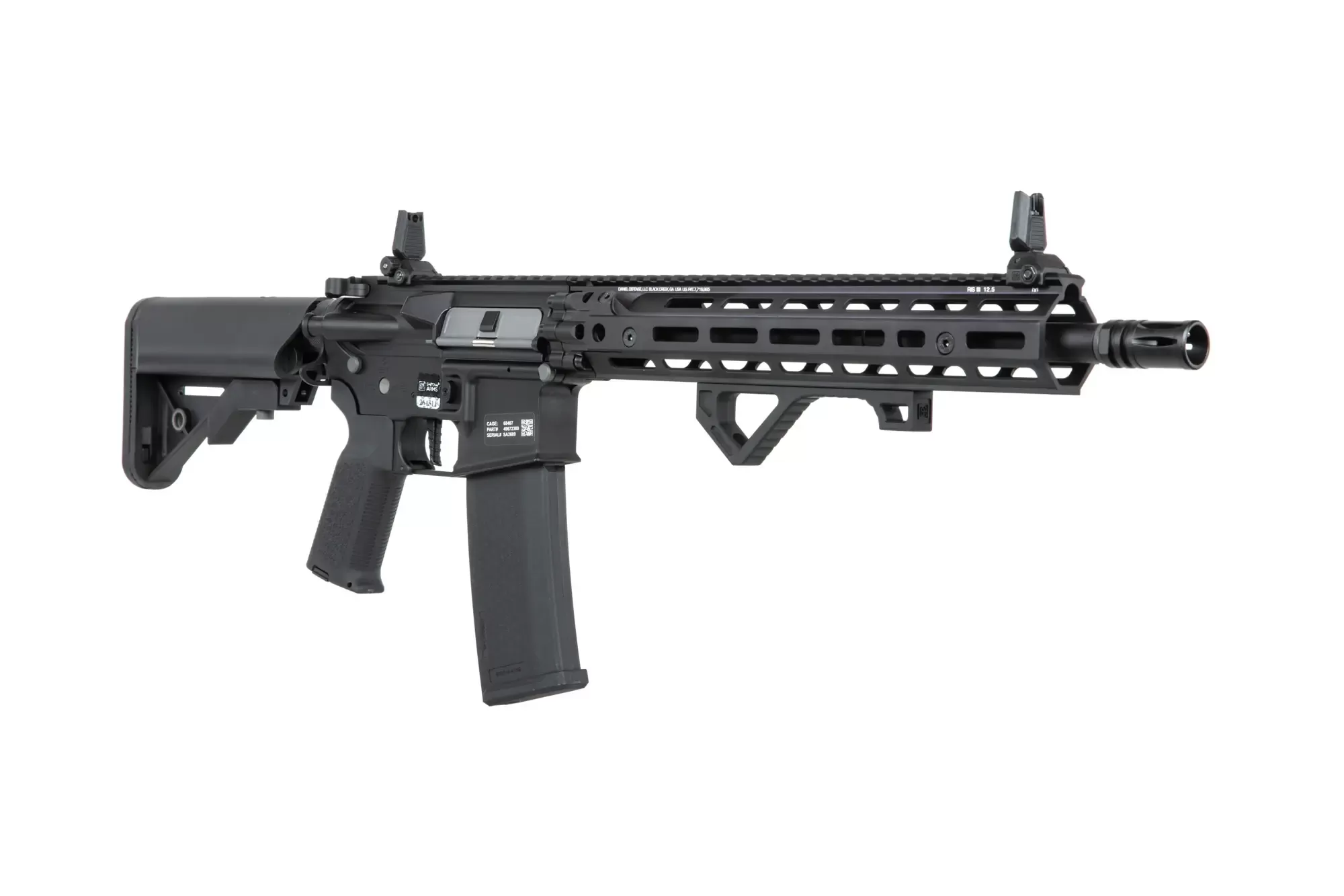 Airsoftová puška Specna Arms Daniel Defense® RIS III 12,5'' SA-P28 Prime™ HAL™ ETU s bezkartáčovým motorem - černá