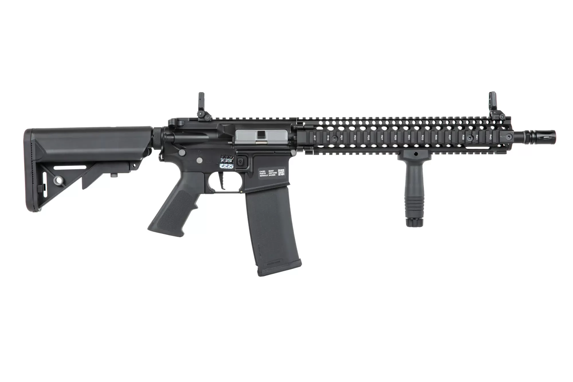 Airsoftová puška Specna Arms Daniel Defense® MK18 SA-P26 Prime™ HAL™ ETU s bezkartáčovým motorem - černá