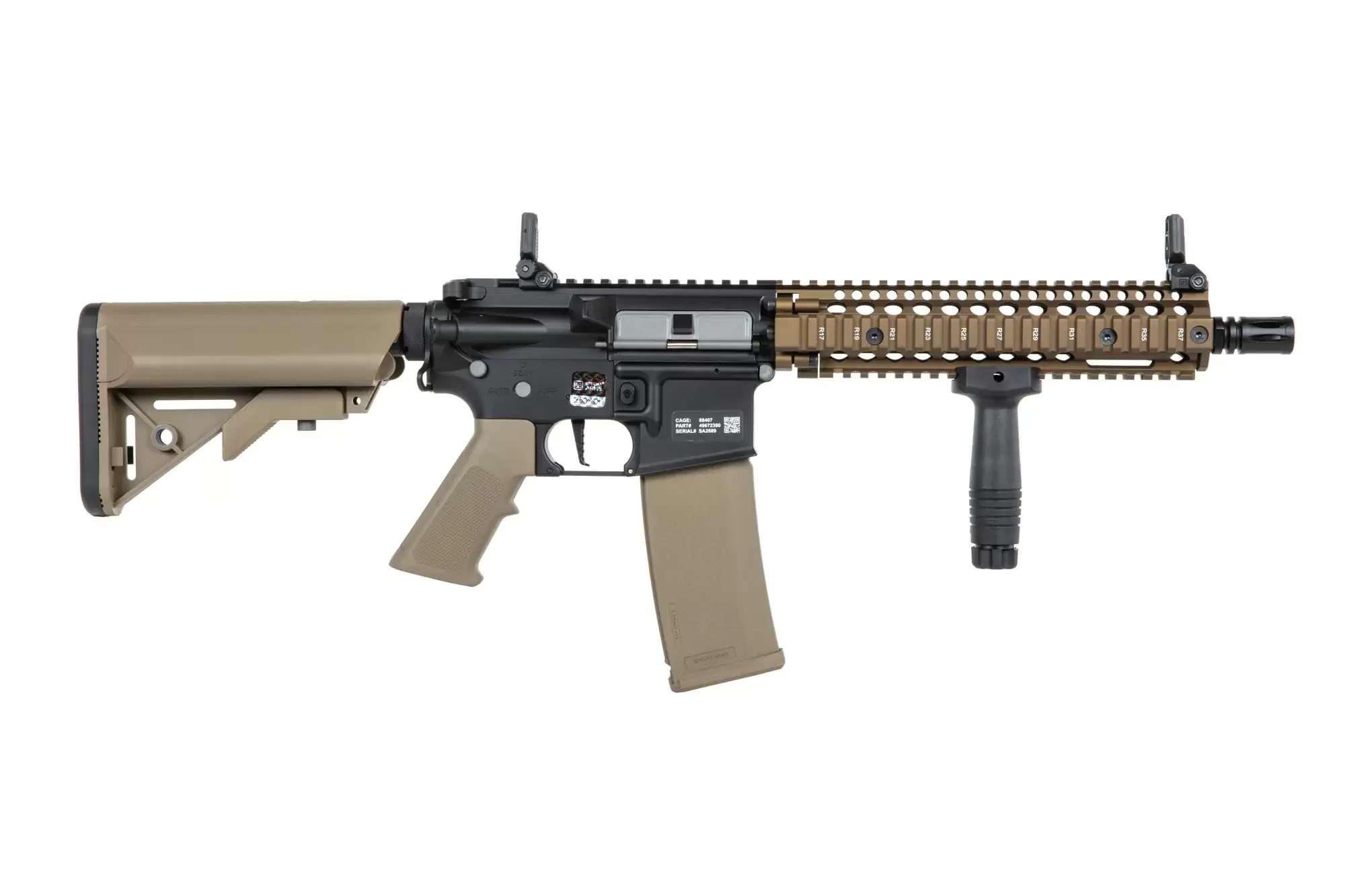 Airsoftová puška Specna Arms Daniel Defense® MK18 SA-P19 Prime™ HAL™ ETU s bezkartáčovým motorem - Chaos Bronze