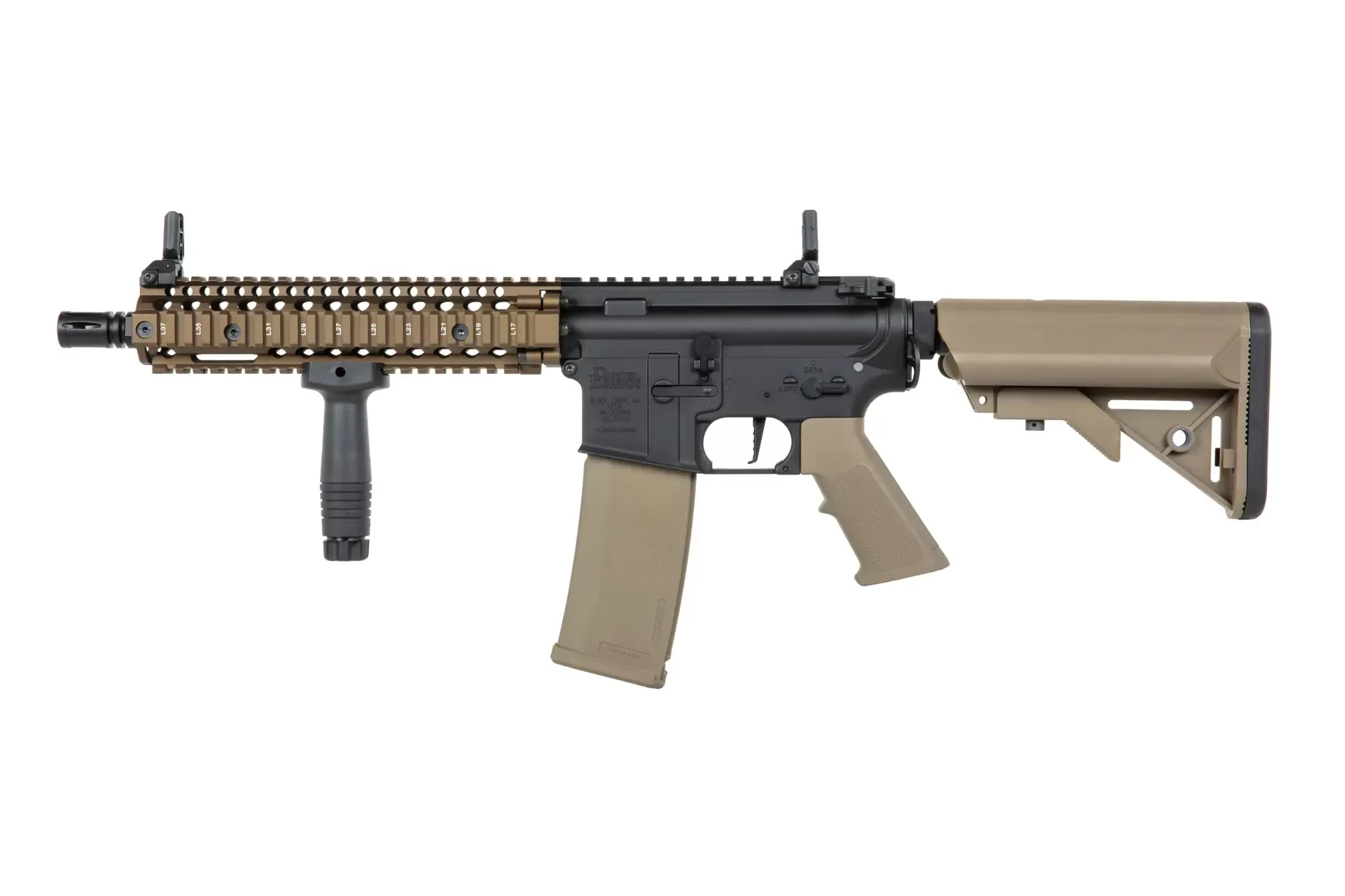 Airsoftová puška Specna Arms Daniel Defense® MK18 SA-P19 Prime™ HAL™ ETU s bezkartáčovým motorem - Chaos Bronze