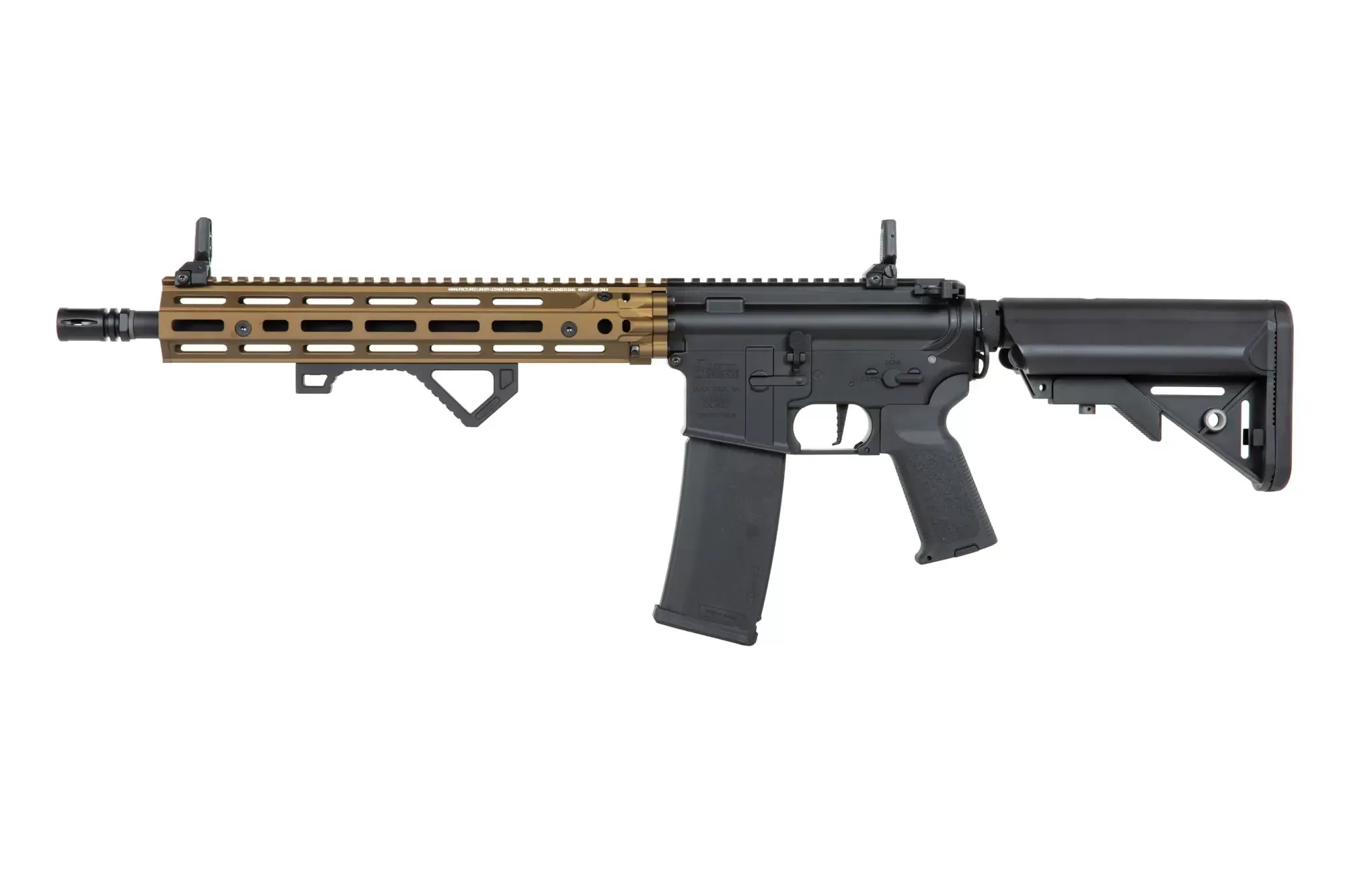 Airsoftová puška Specna Arms Daniel Defense® RIS III 12,5'' SA-P28 Prime™ HAL™ ETU s bezkartáčovým motorem - Chaos Bronze