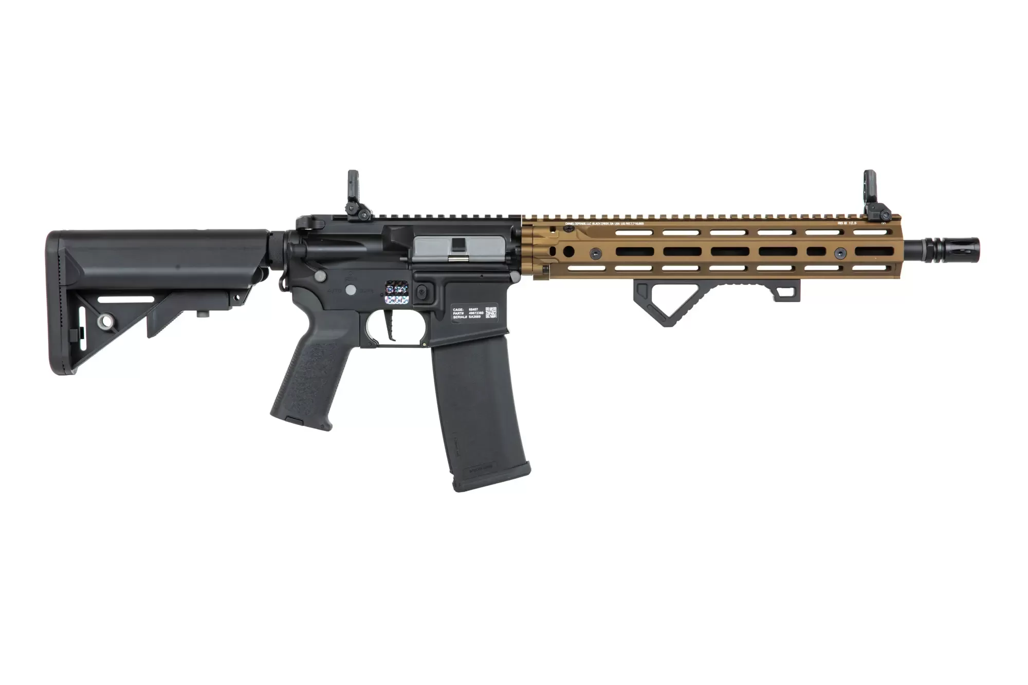 Airsoftová puška Specna Arms Daniel Defense® RIS III 12,5'' SA-P28 Prime™ HAL™ ETU s bezkartáčovým motorem - Chaos Bronze