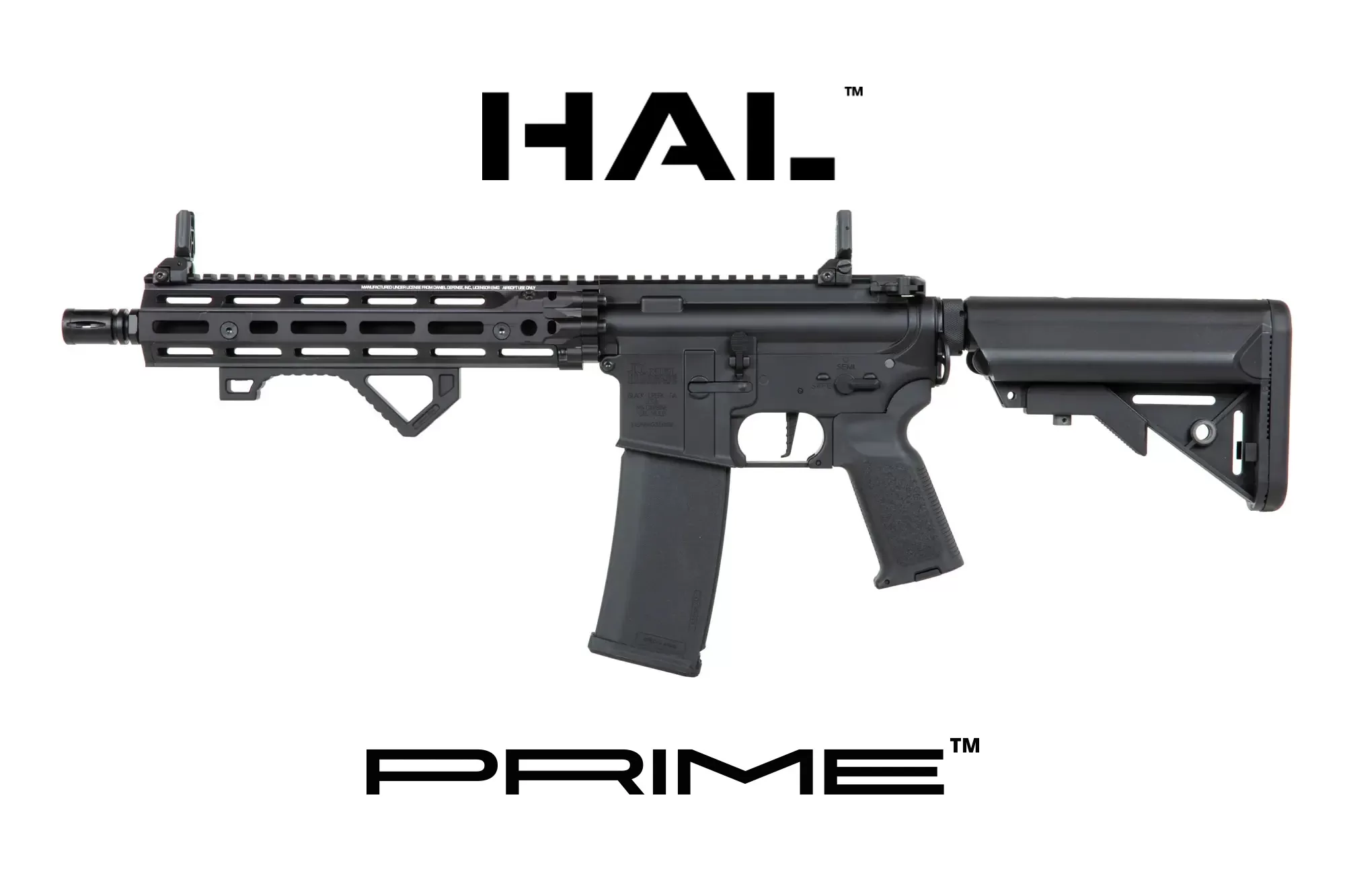 Airsoftová puška Specna Arms Daniel Defense® RIS III 10,5'' SA-P27 Prime™ HAL™ ETU s bezkomutátorovým motorem Černá